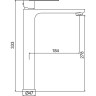 Смеситель для раковины FRAP H806 F10806-2 высокий сатин